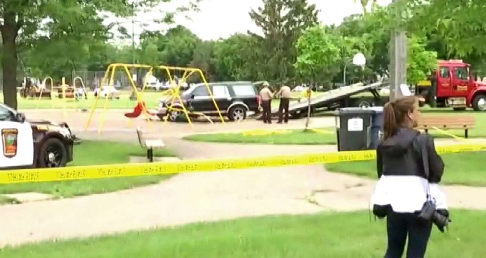 PHOTO: An SUV crashed into a Minnesota playground while allegedly fleeing from police on June 11, 2018.