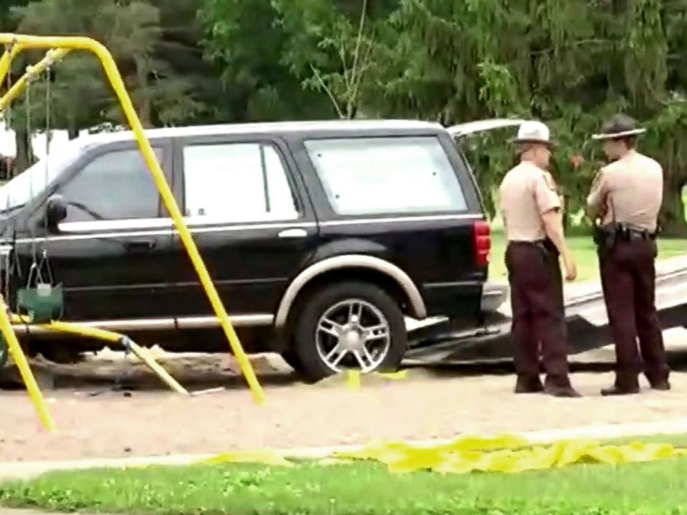 PHOTO: An SUV crashed into a Minnesota playground while fleeing from police on June 11, 2018.