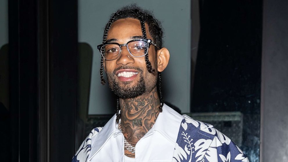 PHOTO: Rapper PnB Rock arrives at the Palm Angels Fashion Show, Feb. 09, 2020, in New York City.