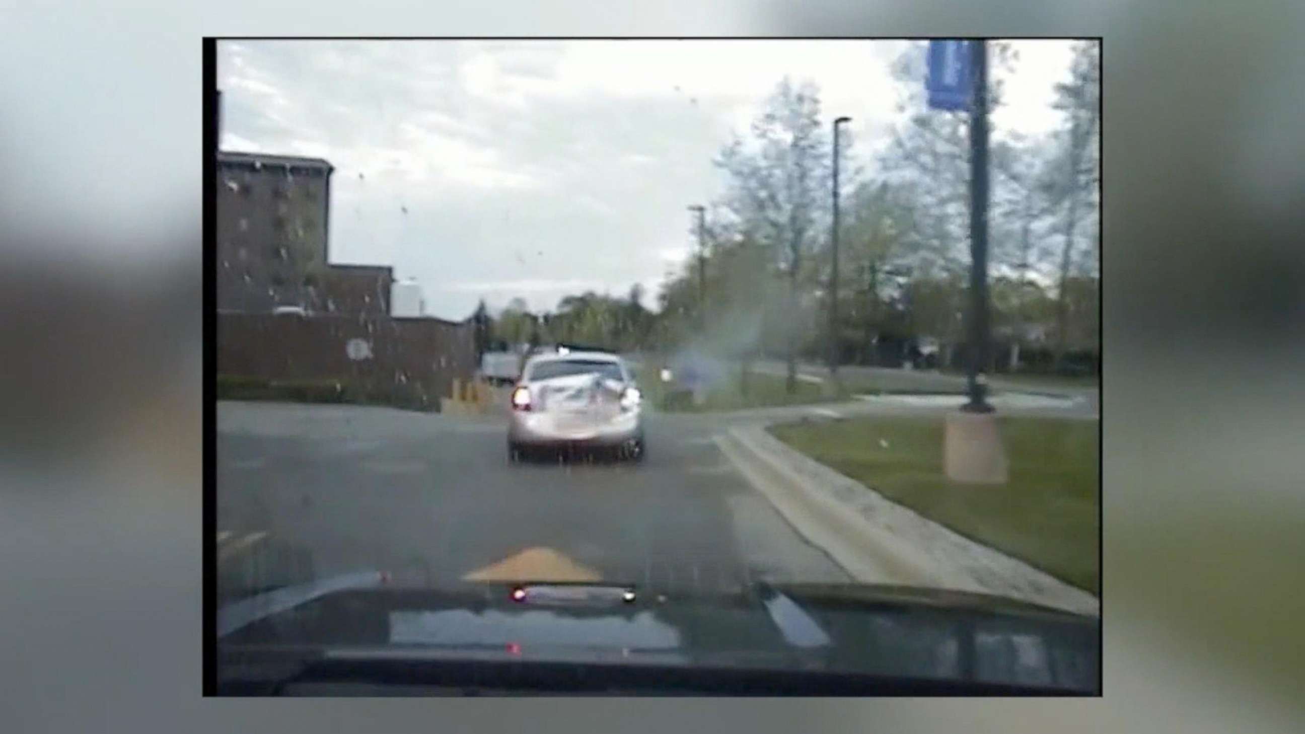 PHOTO:A love triangle led to shots fired during a chase that ended at a hospital seen from a police dash cam, May 10, 2018, in Dearborn, Mich. 