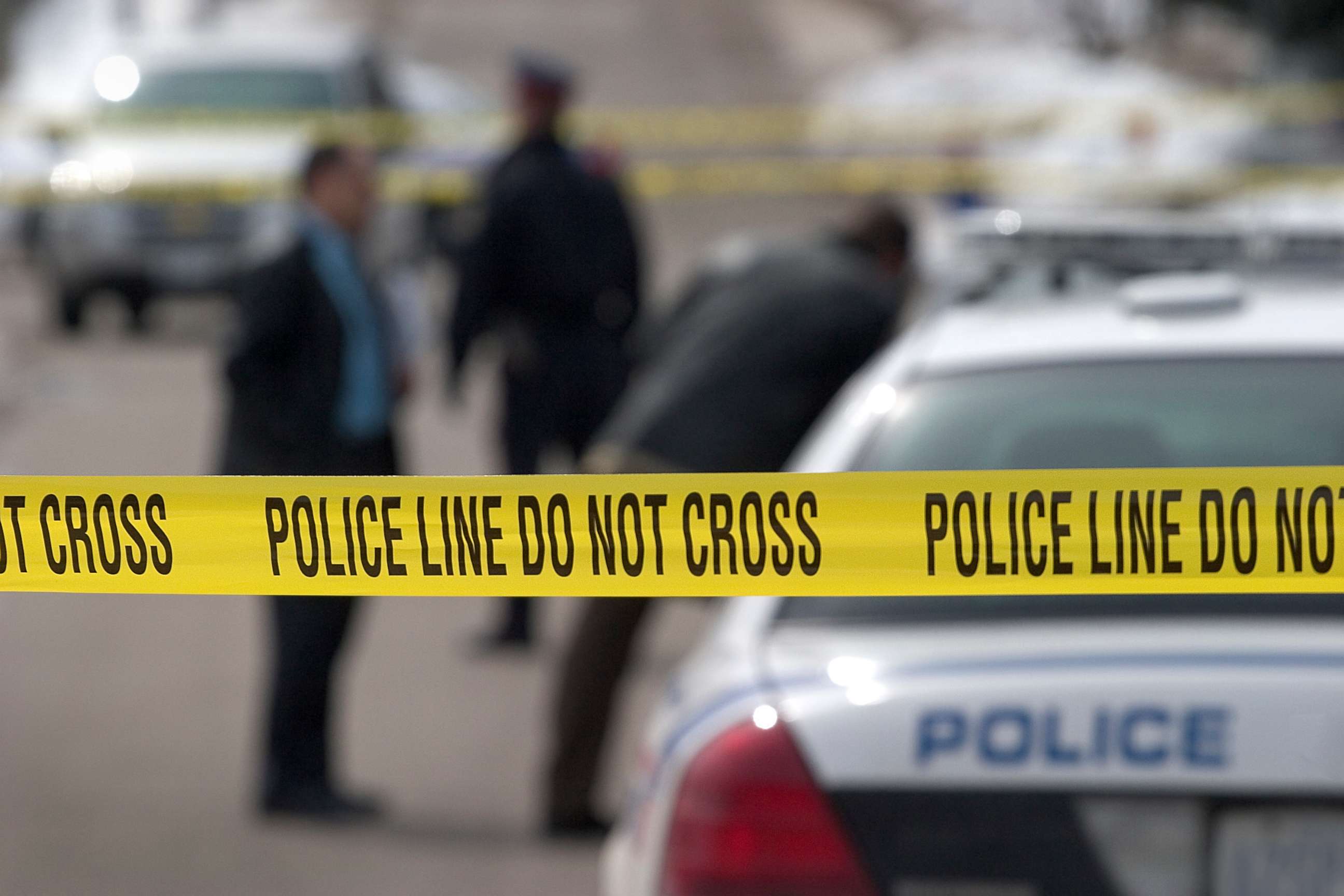 PHOTO: A stock image of police tape in a crime scene.