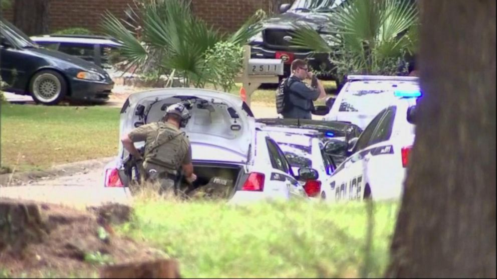 PHOTO: A massive manhunt is underway in Georgia, on Oct. 20, 2018, for the suspects involved with the shooting and killing of Officer Antwan Toney.