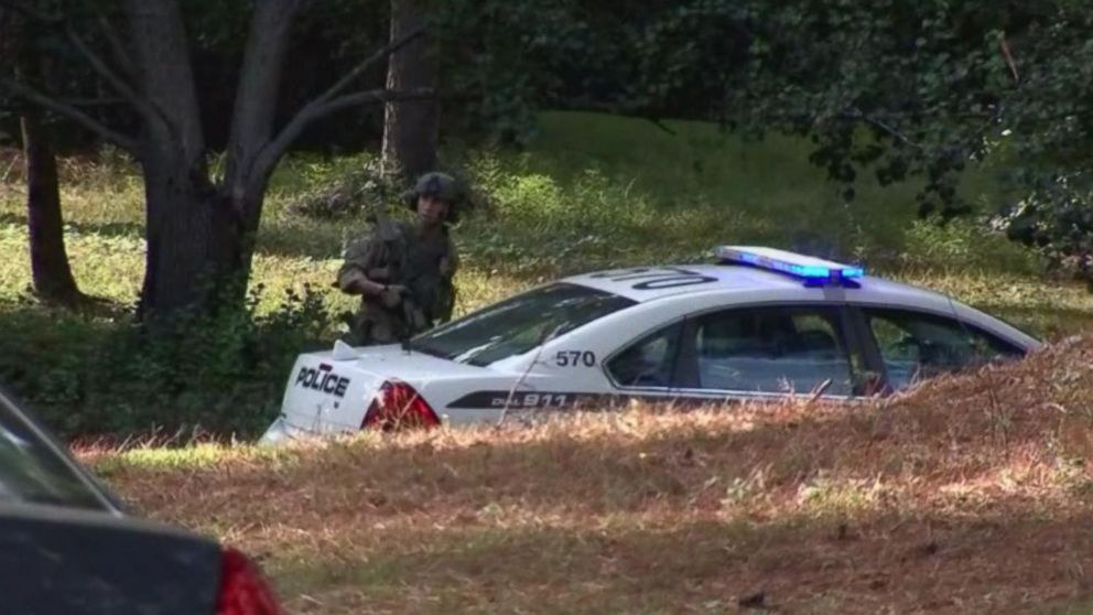 PHOTO: A massive manhunt is underway in Georgia, on Oct. 20, 2018, for the suspects involved with the shooting and killing of Officer Antwan Toney.