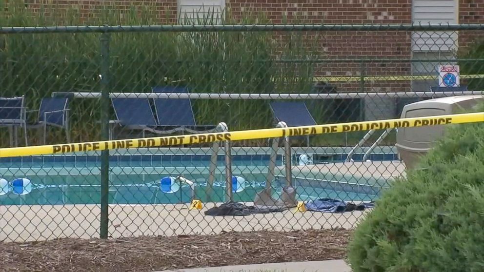 PHOTO: Authorities said, three people died after being pulled early Tuesday morning from a pool in a N.C. apartment complex near Duke University, June 18, 2018.