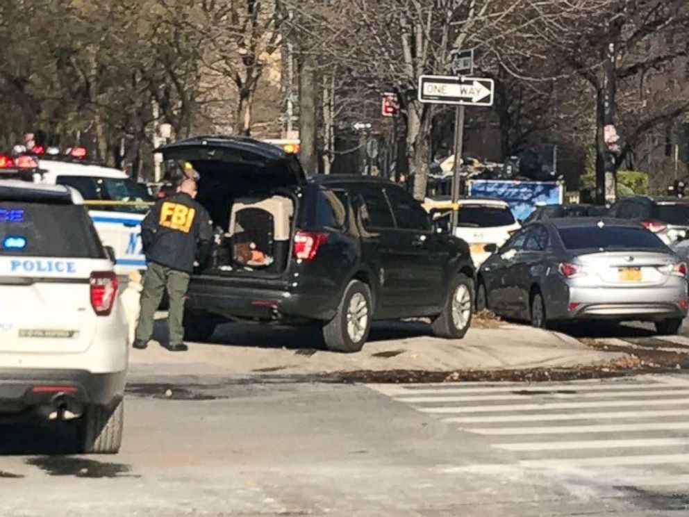 PHOTO: Authorities search a home in Brooklyn after an explosive device is detonated in Manhattan, Dec. 11, 2017.