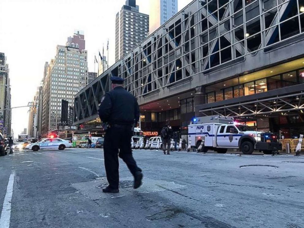 PHOTO: An explosion in Port Authority closes down the area, Dec. 11, 2017, in New York City.