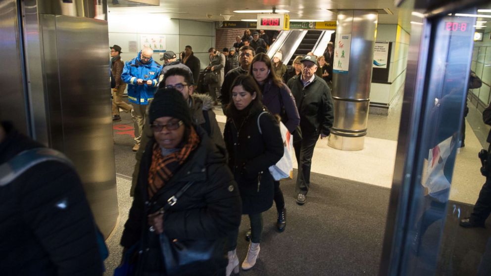 PHOTO: Police and other first responders respond to a reported explosion at the Port Authority Bus Terminal, Dec. 11, 2017, in New York City.