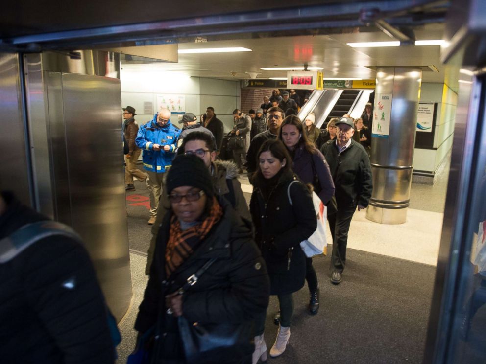 PHOTO: Police and other first responders respond to a reported explosion at the Port Authority Bus Terminal, Dec. 11, 2017, in New York City.