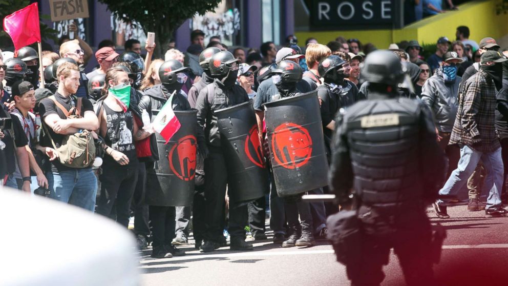 VIDEO: Hundreds of demonstrators and counter protestors filled the streets of Portland, Oregon