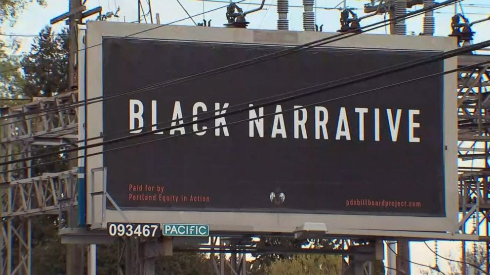 PHOTO: An activist group called Portland Equity in Action has been erecting billboards in Portland, Ore., in order to, "confront and disrupt the rampant complacency in this city regarding issues of white supremacy and racial inequity."