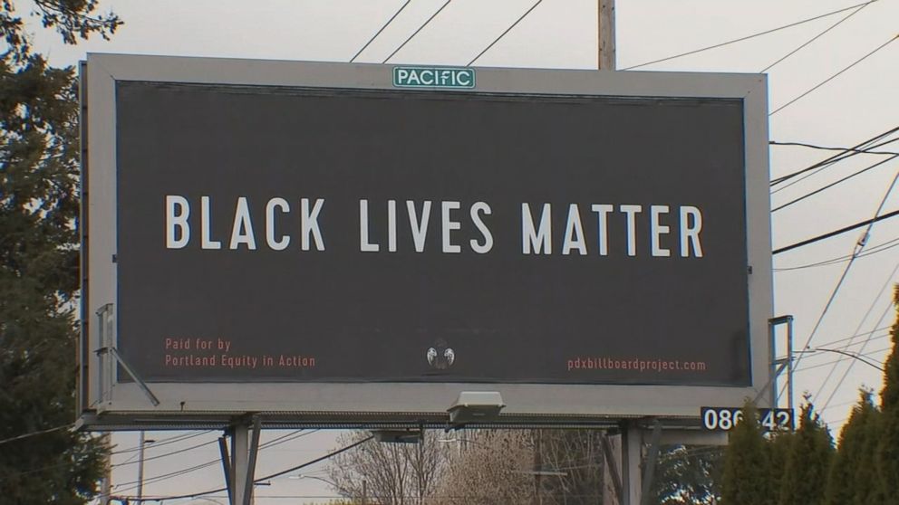 PHOTO: An activist group called Portland Equity in Action has been erecting billboards in Portland, Ore., in order to, "confront and disrupt the rampant complacency in this city regarding issues of white supremacy and racial inequity."