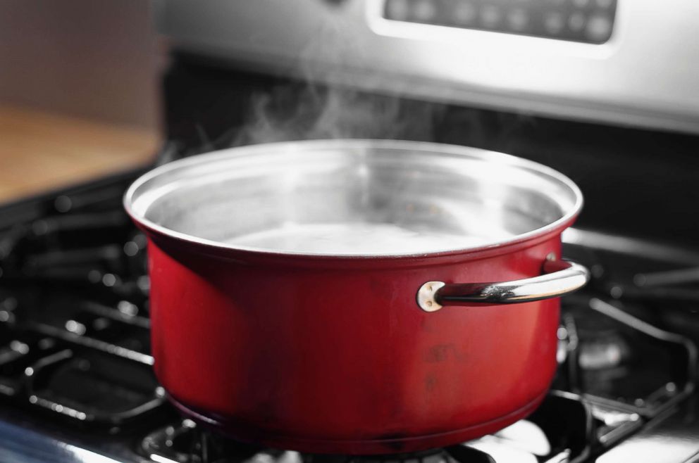 PHOTO: A pot of boiling water on a stove top is pictured in this undated stock photo.