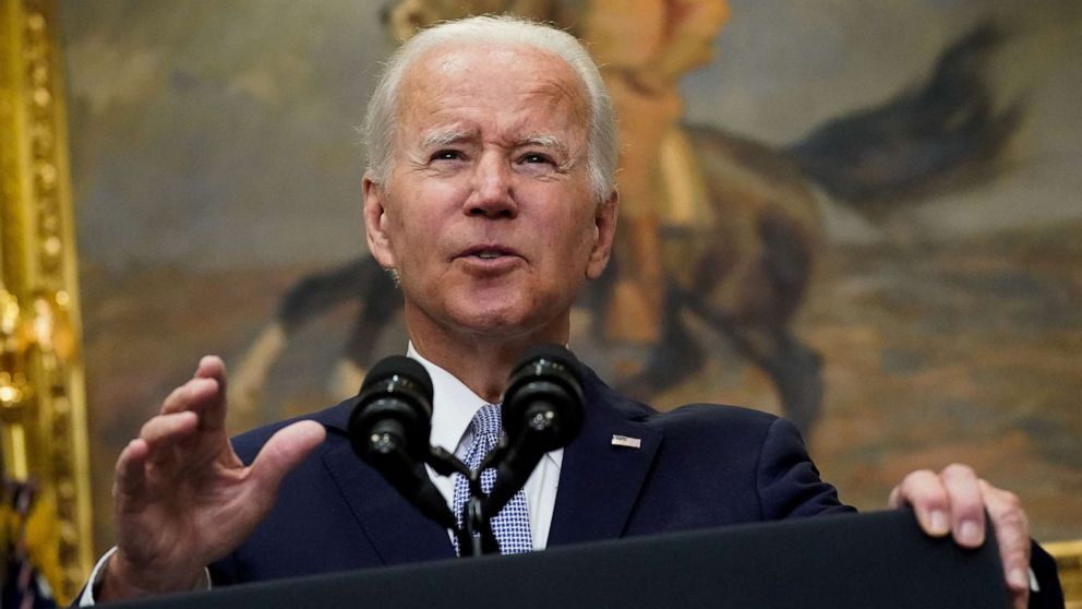 PHOTO: President Joe Biden speaks before signing S. 2938: Bipartisan Safer Communities Act into law from the Roosevelt Room at the White House, in Washington, June 25, 2022.