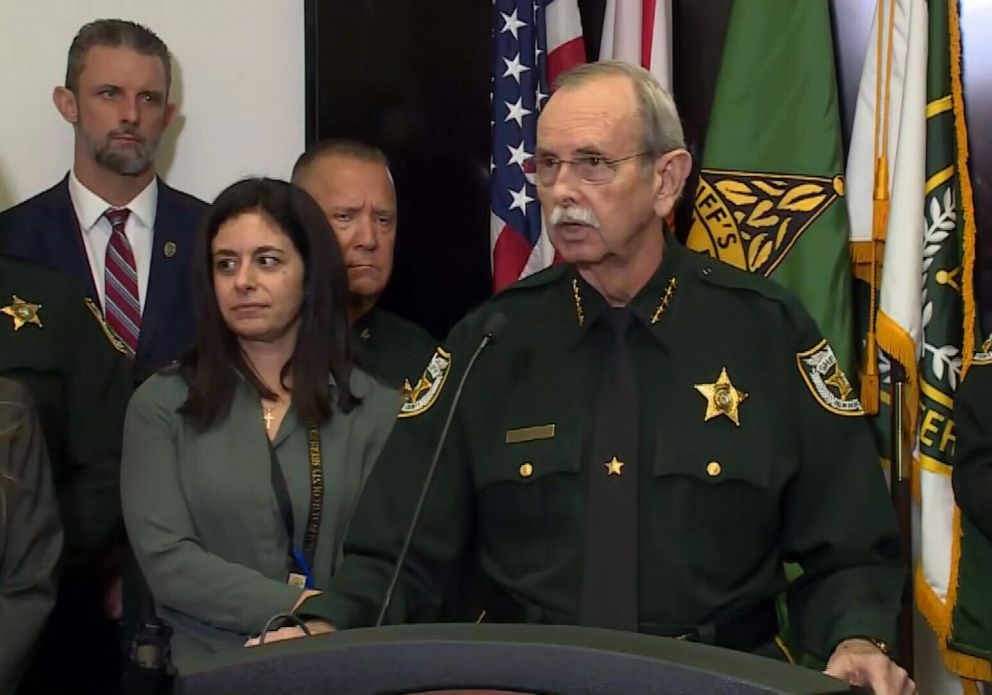 PHOTO: Palm Beach County Sheriff Ric Bradshaw holds a press briefing on Dec. 15, 2022.