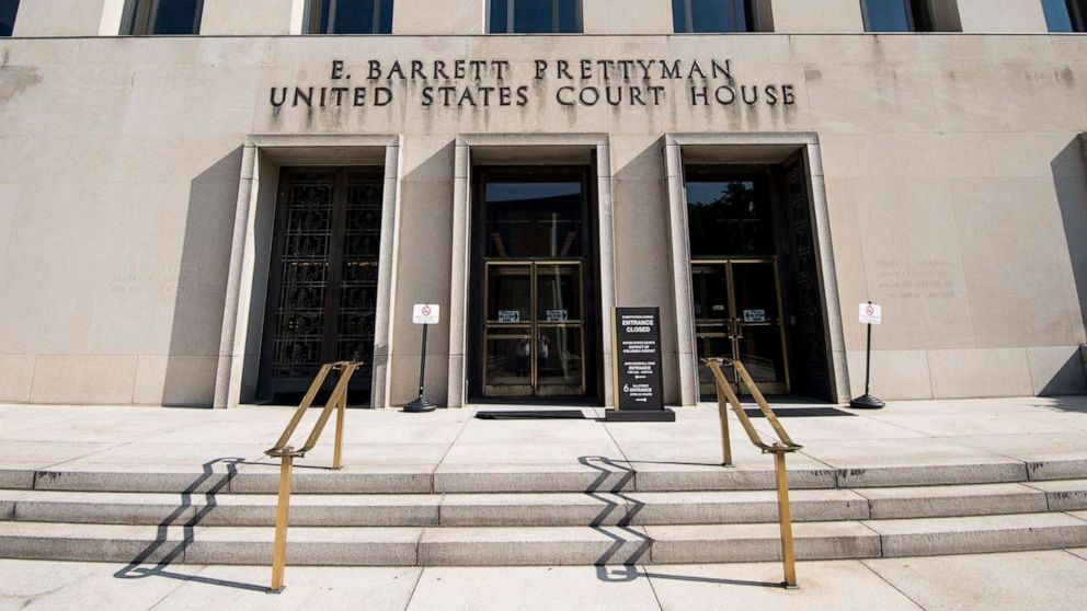 PHOTO: In this Aug. 23, 2018, file photo, the E. Barrett Prettyman United States Courthouse is shown in Washington, D.C.
