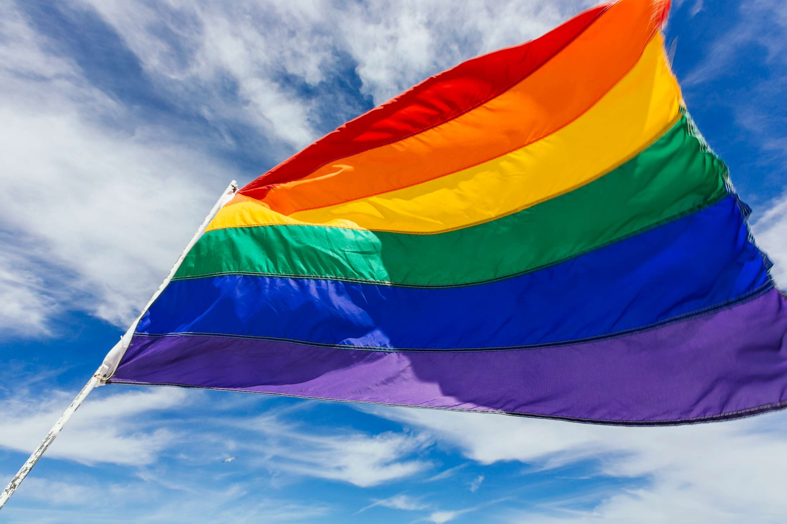 PHOTO: A rainbow flag representing gay pride is pictured here.