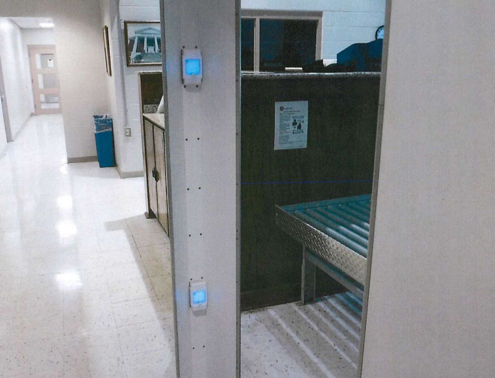 PHOTO: A photo obtained by ABC News shows one of the ultraviolet sanitizing gates from GM Hill Engineering installed at more than a hundred federal prisons to combat the spread of COVID-19.