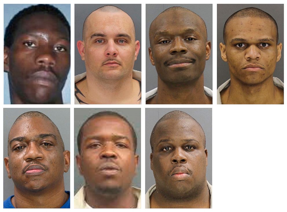 PHOTO: Seven inmates killed in a prison riot in Bishopville, S.C. From top left, Corey Scott, Eddie Casey Gaskins, Raymond Angelo Scott and Damonte Rivera; bottom row from left, Michael Milledge, Cornelius McClary and Joshua Jenkins.