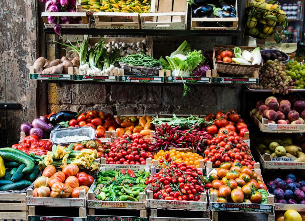 PHOTO: Produce are sold at an outdoor market in this stock photo.