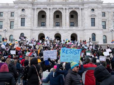 Protesters across the US rally against Trump administration policies