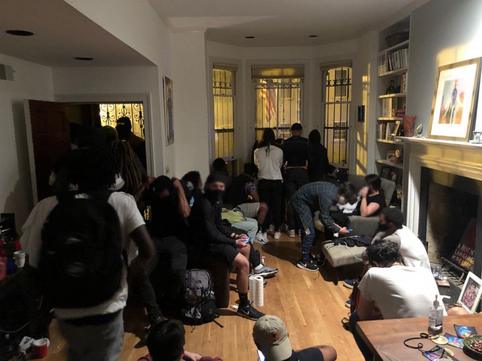 PHOTO: Protesters sheltered at Rahul Dubey's home in Washington, D.C. after fleeing police officers following a Black Lives Matter protest.