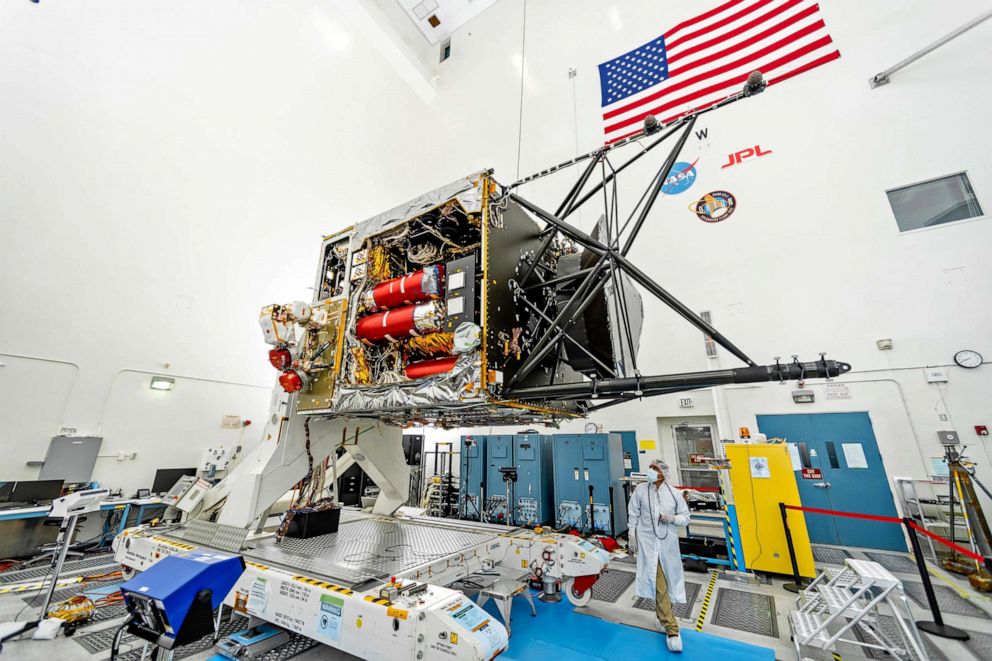 PHOTO: The Psyche spacecraft undergoes a system integration and test in a clean room at NASA's Jet Propulsion Laboratory in Southern California, Aug,. 18, 2021.