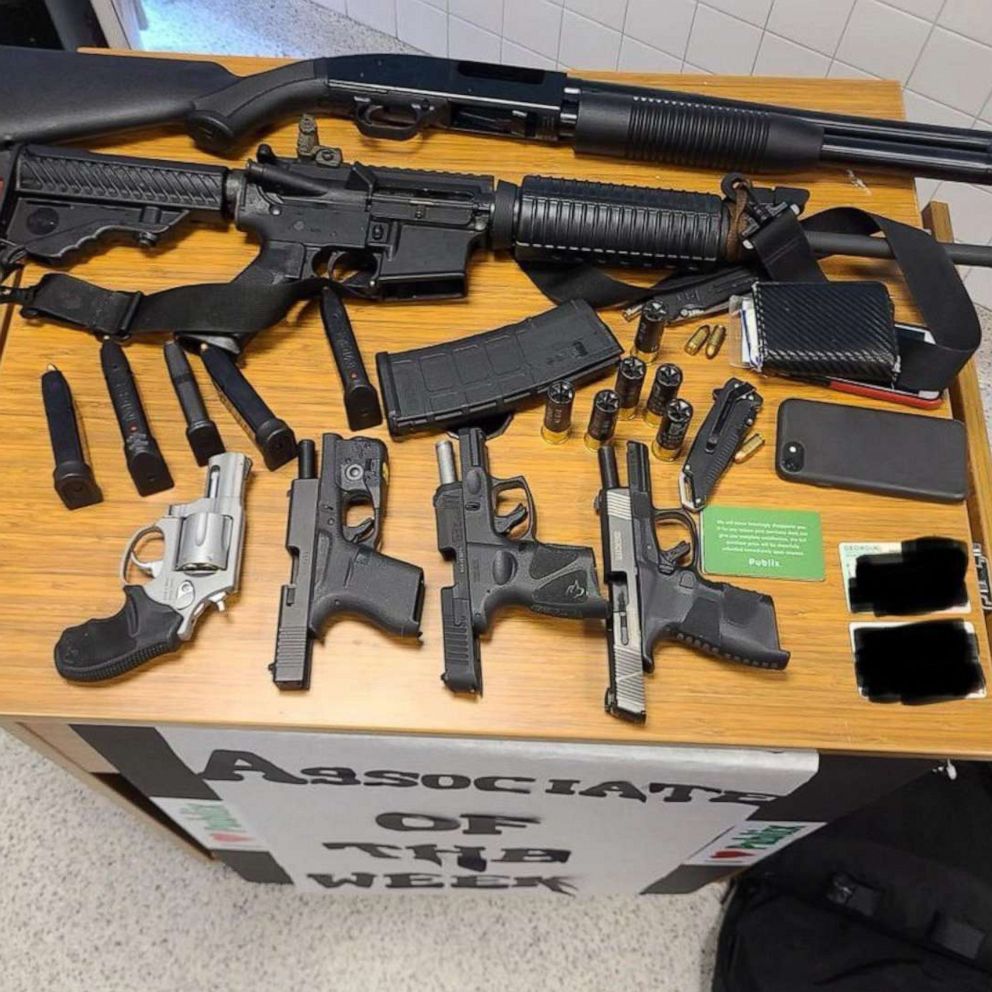 PHOTO: A man was arrested with two long guns and four handguns at a Publix grocery store in Atlanta. No shots were fired and no one was injured in the incident.