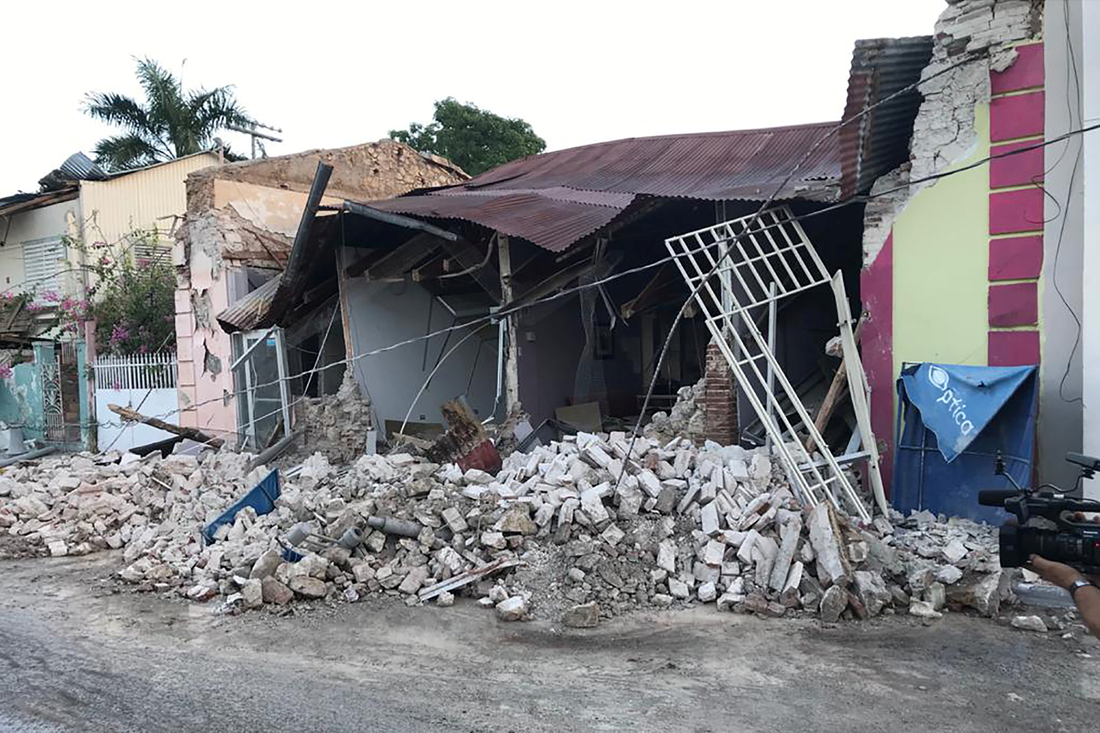 PHOTO: A home is seen collapsed after an earthquake in Guanica, Puerto Rico January 7, 2020.  REUTERS/Ricardo Ortiz