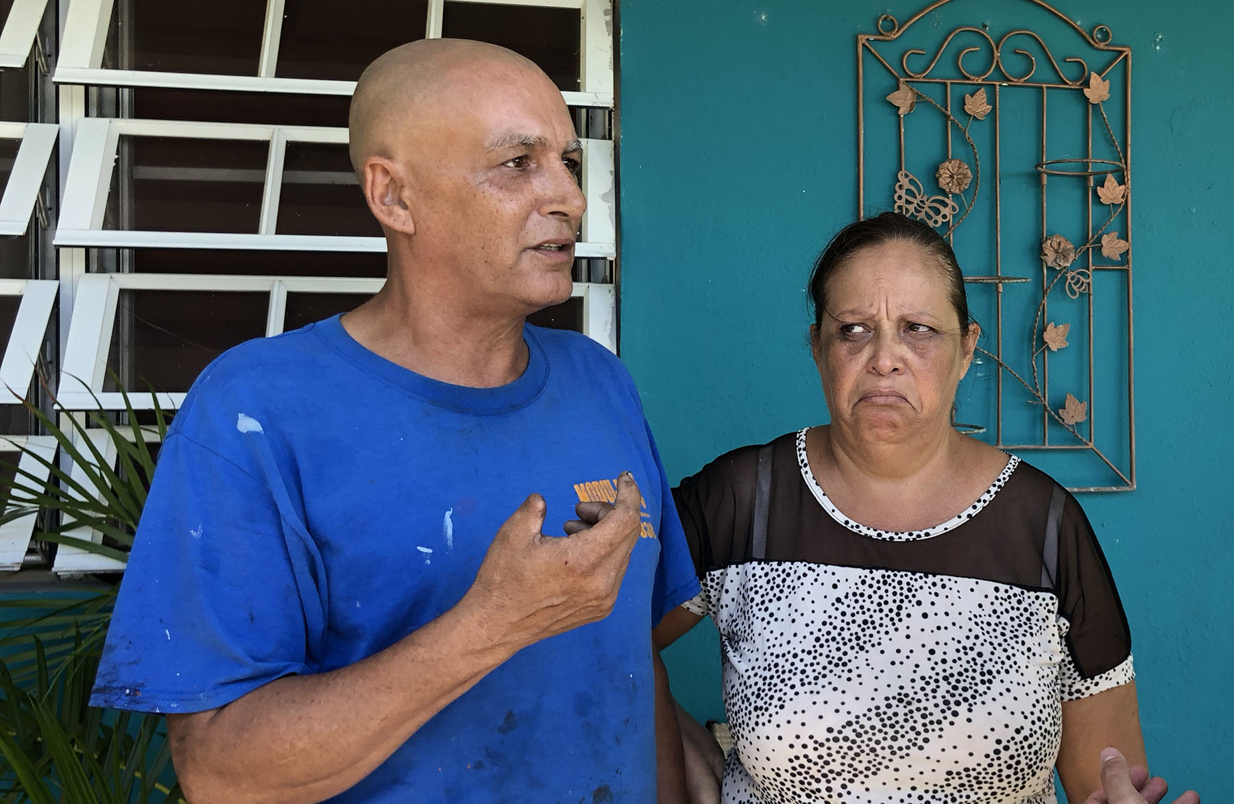PHOTO: Angel Cartagena and his wife, Soccorro Mollet. The couple and tens of thousands of other Puerto Ricans remain without power. 
