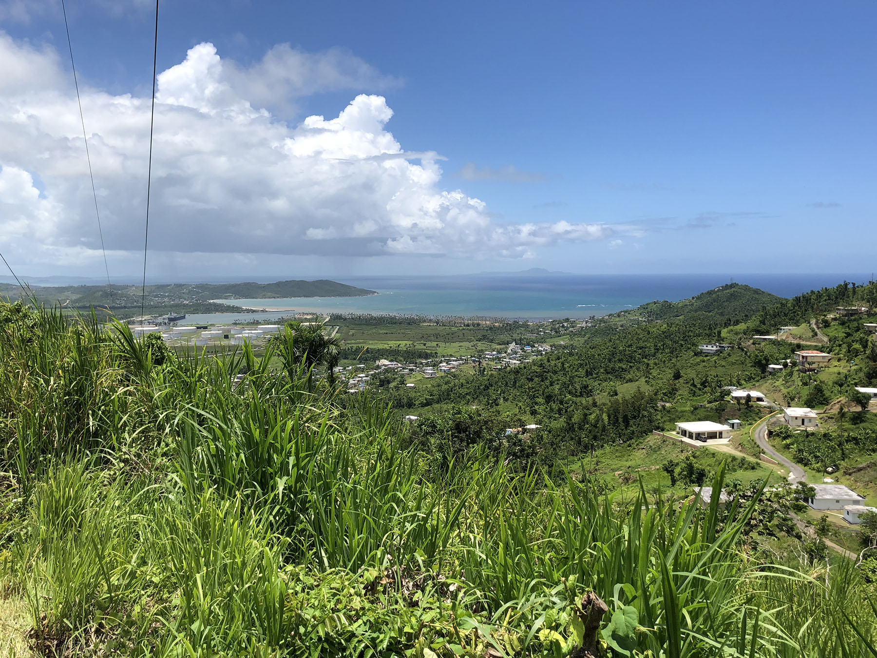 PHOTO: The view looking down to Yabucoa, Puerto Rico. 