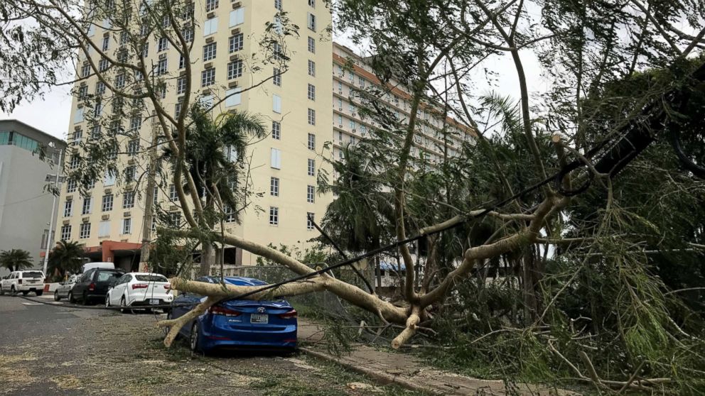 PHOTO: Hurricane Irma hits Guaynabo, Puerto Rico, Sept. 7, 2017.