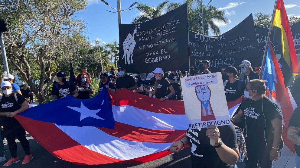 Public employees in Puerto Rico protest over wages as frustration with governor grows