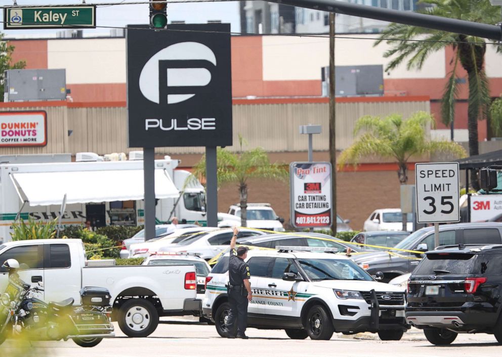 PHOTO:A police vehicle outside the Pulse nightclub, the scene of a mass shooting in Orlando, Fla., June 12, 2016.