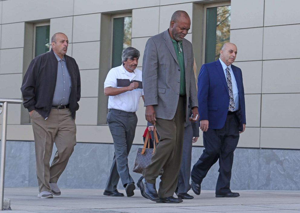 PHOTO: Family members of Noor Salman arrive to the Federal Courthouse for opening statements in her trial Wednesday, March 14, 2018 in Orlando. 