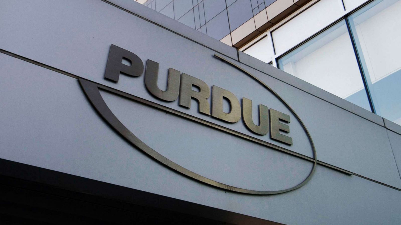 PHOTO: This May 8, 2007, file photo shows the Purdue Pharma logo at its offices in Stamford, Conn.