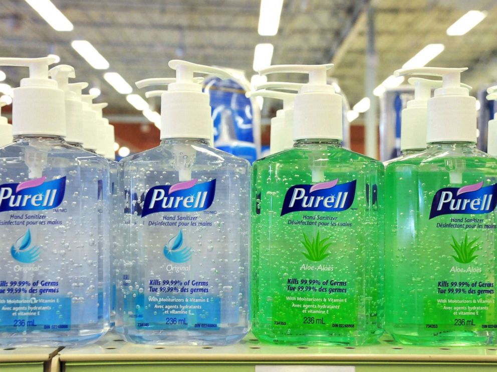 PHOTO: Bottles of the Purell brand hand sanitizer are seen on display in a store in Surrey, Canada, April 28, 2009.