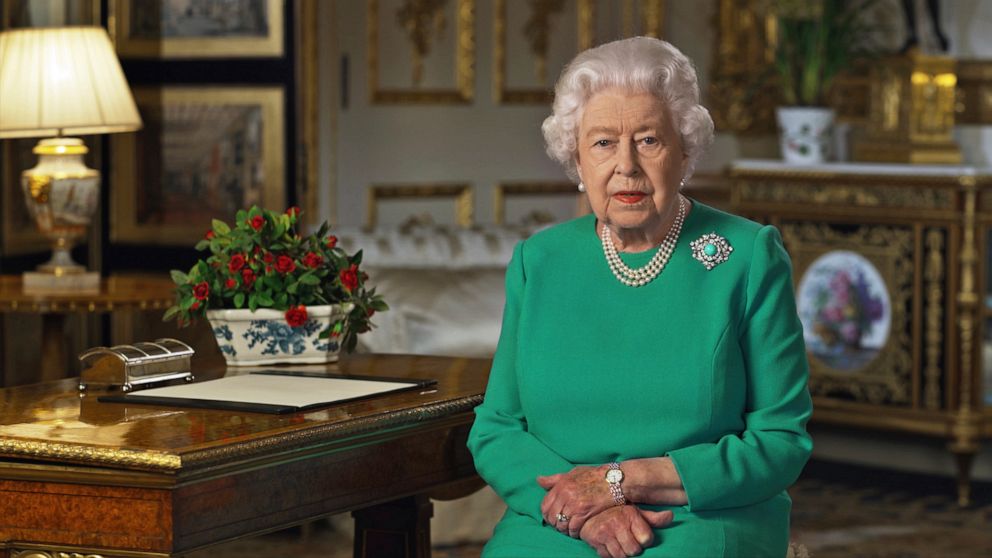 PHOTO: Queen Elizabeth II addresses the nation and the Commonwealth from Windsor Castle, Windsor, England, April 5, 2020. 