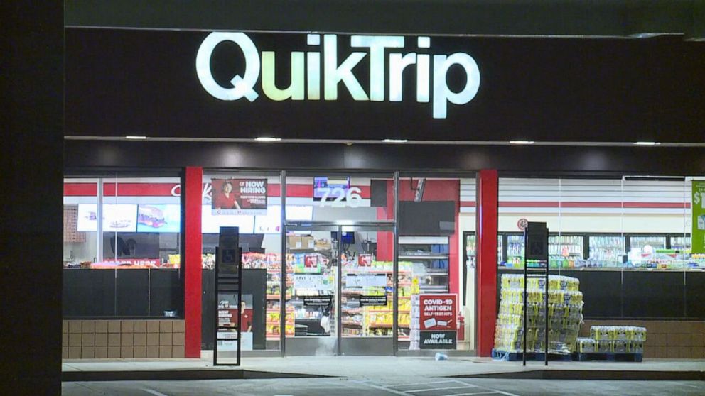 PHOTO: In this screen grab from a video, the store that sold the winning Powerball ticket is shown in Gilbert, Ariz., April 28, 2022.