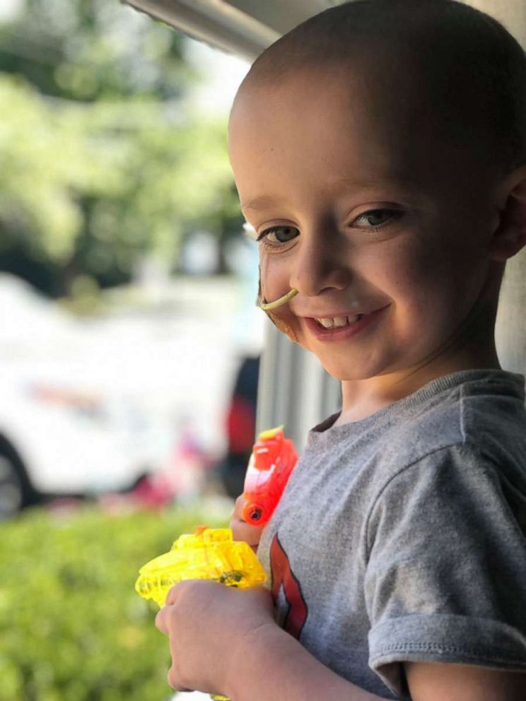 PHOTO: After numerous treatments and months spent recovering inside from brain cancer, Quinn Waters, 3, is now cancer-free. He celebrated Halloween this year by going trick-or-treating.