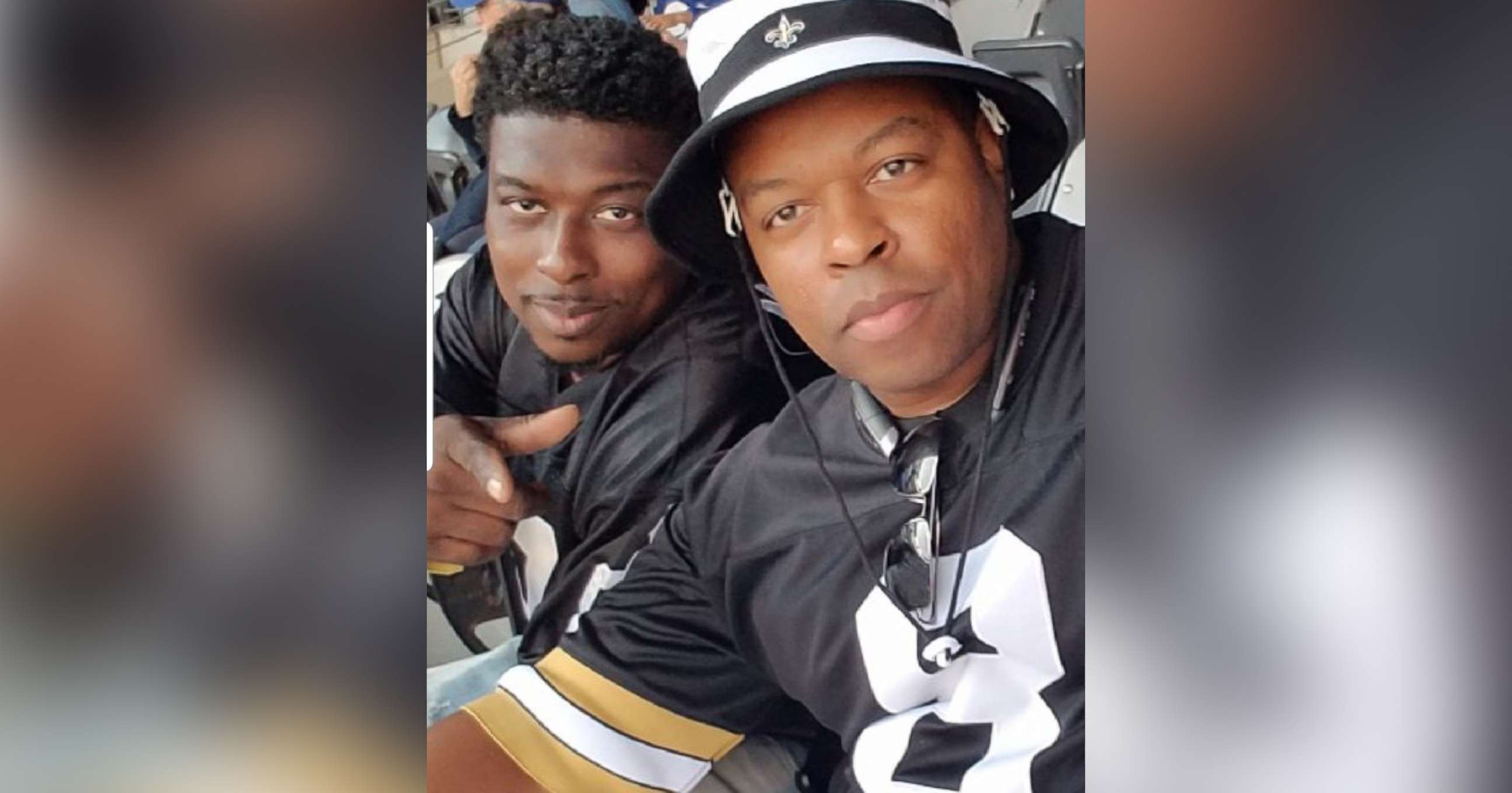 PHOTO: Quinnyon Wimberly and Frank Wimberly were both fans of the New Orleans Saints. The last time Frank saw his brother was at a game in New Orleans.