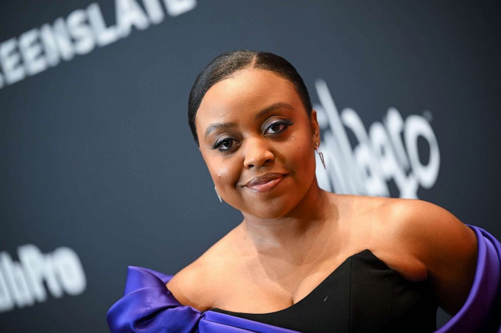 PHOTO:FILE - Quinta Brunson at the Critics Choice Association's 5th Annual Celebration of Black Cinema & Television held at the Fairmont Century Plaza in Los Angeles on December 5, 2022.