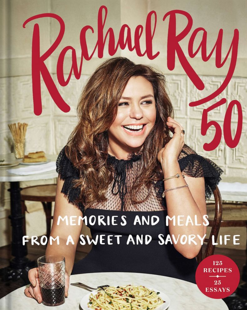 PHOTO: Book cover of "RACHAEL RAY 50: Memories and Meals from a Sweet and Savory Life" by Rachael Ray.