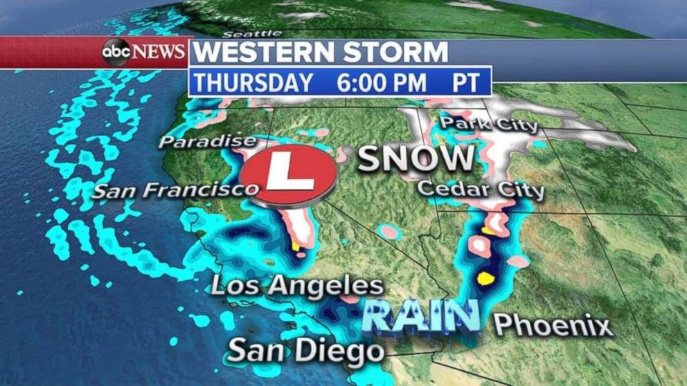 PHOTO: Heavy rain will continue in Southern California through Thursday evening.