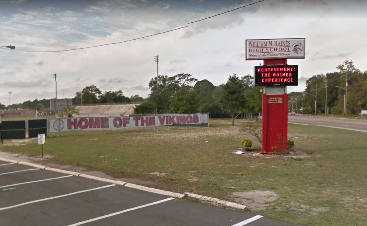 One person was killed and two injured in a shooting outside the main gate of Earl S. Kitchings Stadium at Raines High School in Jacksonville, Fla., on Friday, Aug. 24, 2018.