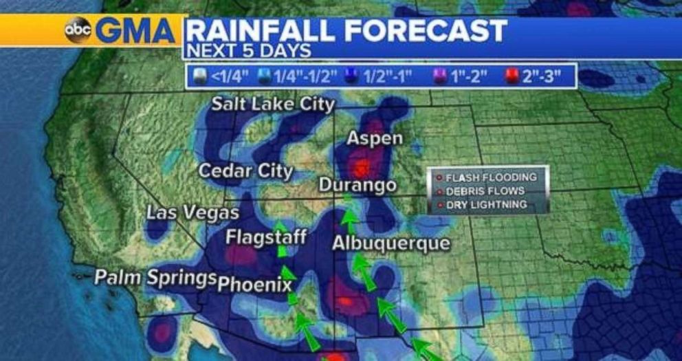 Heavy rains this week will help with fire conditions in the West.