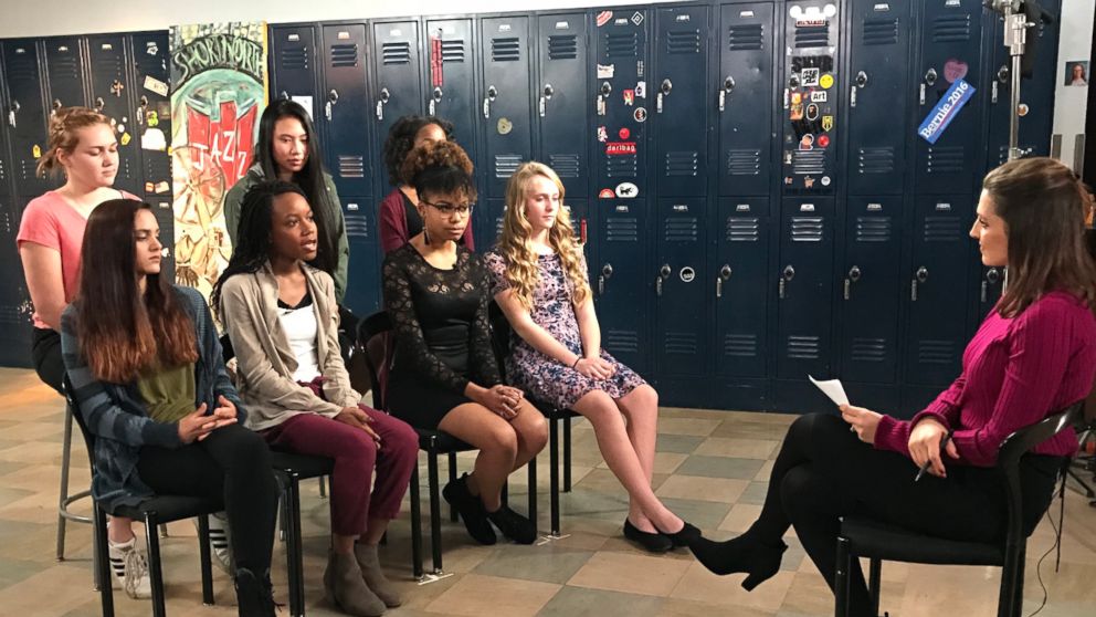 PHOTO:  ABC News' Paula Faris sat down with seven girls between the ages of 12 and 16 in Columbus, Ohio, to discuss coming of age in a post #MeToo world. 