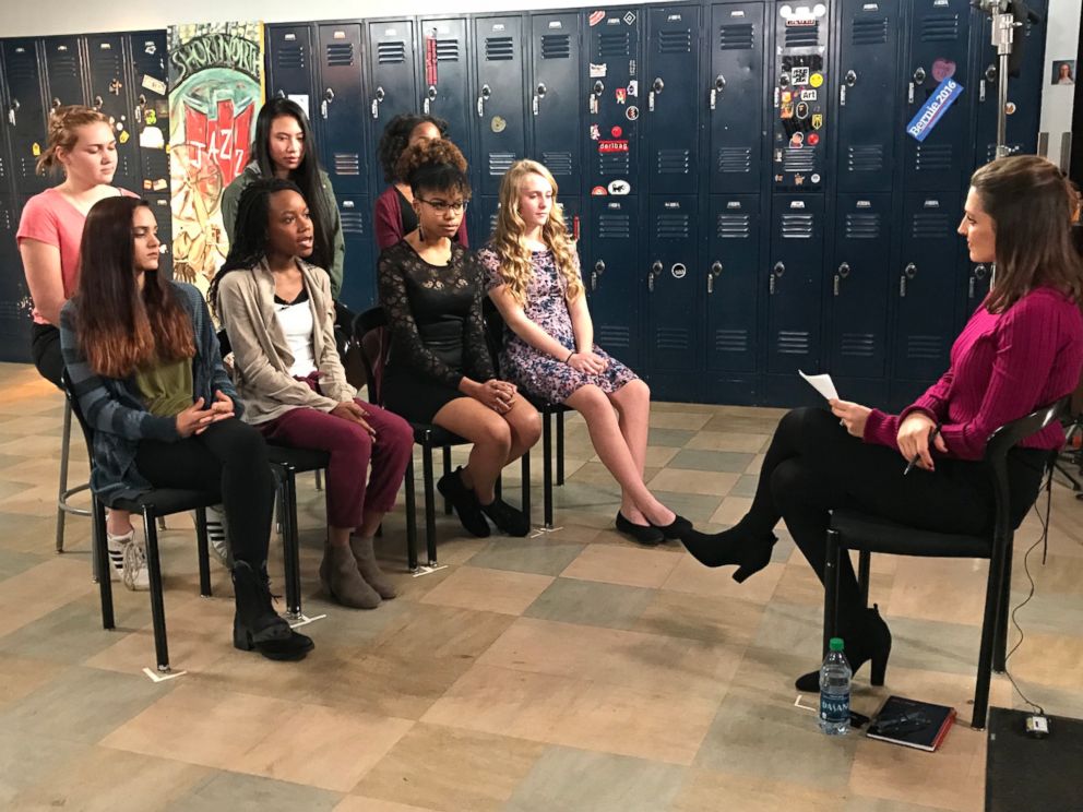 PHOTO:  ABC News' Paula Faris sat down with seven girls between the ages of 12 and 16 in Columbus, Ohio, to discuss coming of age in a post #MeToo world. 
