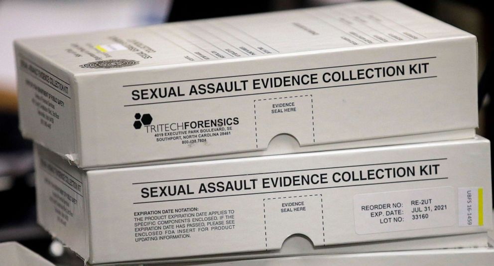 PHOTO: In this Feb. 8, 2017, file photo, sexual assault evidence collection kits are shown in Salt Lake City.