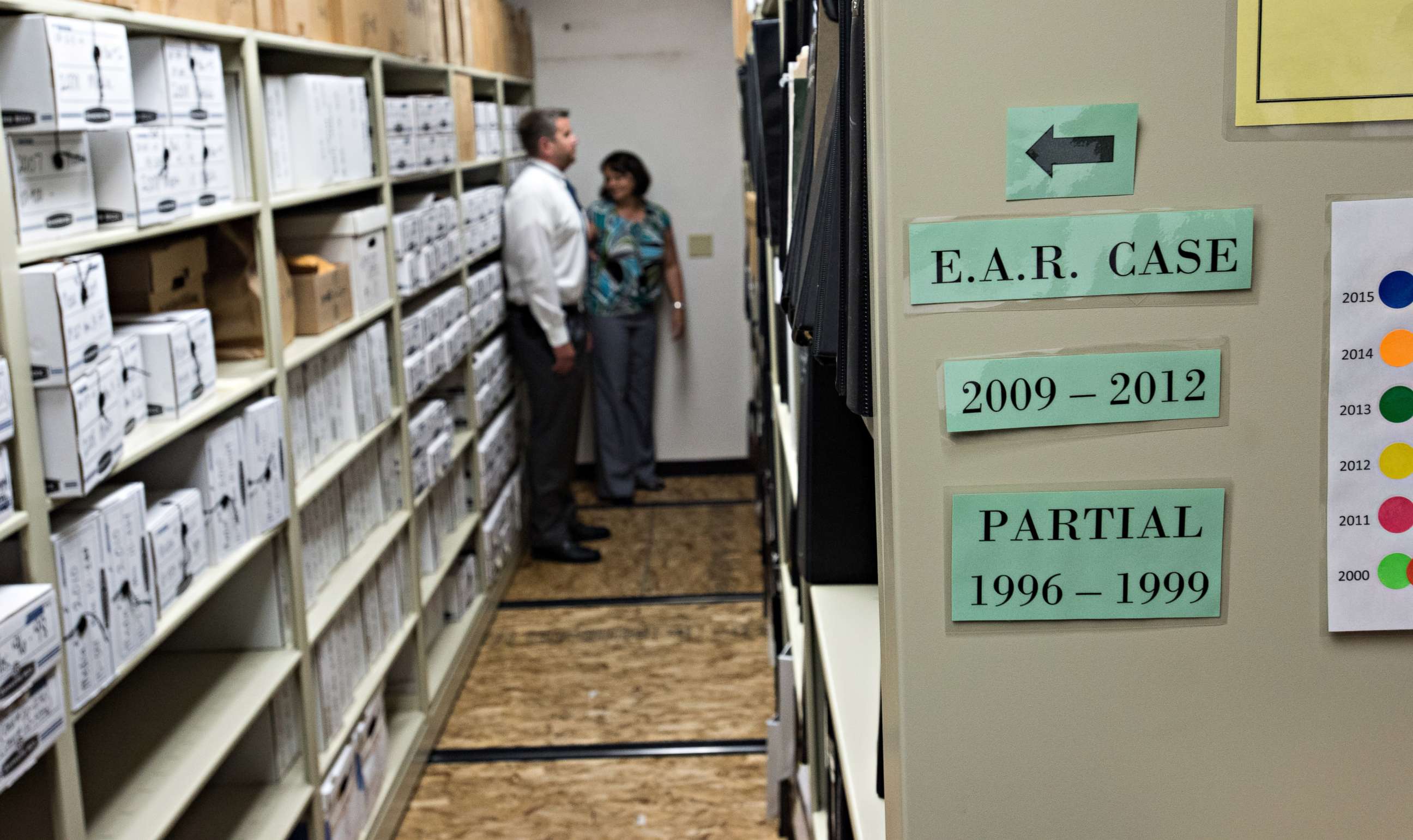 PHOTO: An evidence room from the "Golden State Killer" investigaiton.