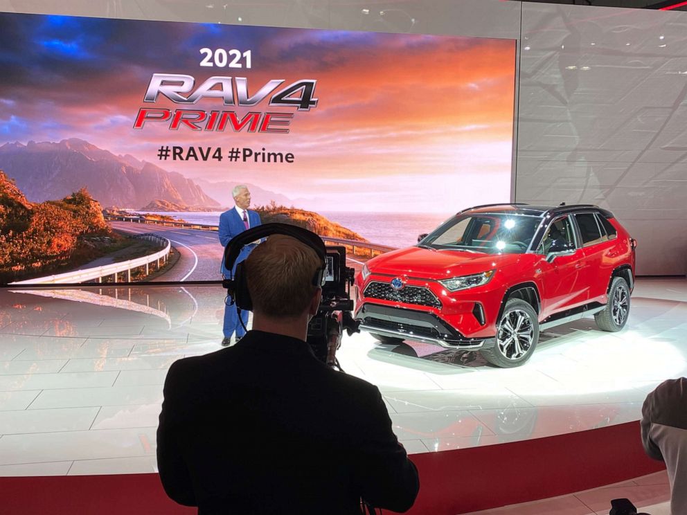 PHOTO: Toyota introduces its hybrid 2021 Rav 4 Prime at the L.A. Auto Show in Los Angeles on Nov. 20, 2019.